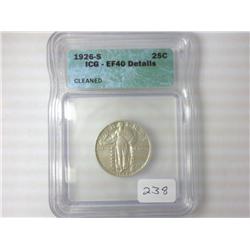 1926-S STANDING LIBERTY QUARTER ICG (EF40 DETAILS)