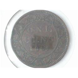 1881-H CANADA LARGE ONE CENT (EXTRA FINE)
