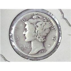 1931-D MERCURY DIME