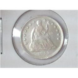 1857 SEATED LIBERTY HALF DIME (EXTRA FINE)