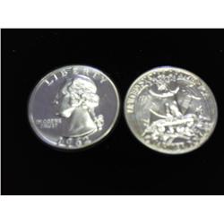 2-1962 WASHINGTON SILVER QUARTERS PROOF