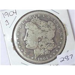 1904-S MORGAN SILVER DOLLAR (BETTER DATE)