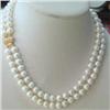 Image 1 : GORGEOUS 7-8MM DOUBLE STRAND WHITE PEARL NECKLACE