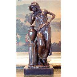 Elegant Bronze Sculpture Athena Greek Goddess