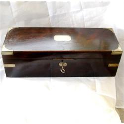 IMPRESSIVE ANTIQUE INSTRUMENT BOX ROSEWOOD with KEY c