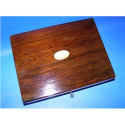 Splendid Large Antique Victorian Rosewood Box Lock And