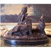 Image 3 : Lovely Bronze Sculpture Woman and Wolves