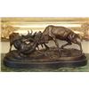 Image 1 : Impressive Bronze Sculpture Fighting Elk