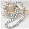 Image 1 : Rare! STUNNING 8-9MM Gray Akoya Cultured Pearl Necklace
