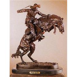 Large "Bronco Buster" Bronze Sculpture by Frederick Remington, 23"x16"