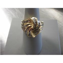 1 1/2 Ct. Baguette & Round Diamonds Ladies Ring, 8.6 Grams