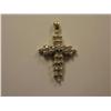 Image 1 : 14K Gold Diamond Cross, 1.7 Grams