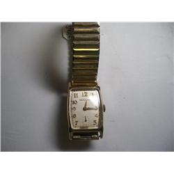 Vintage 14K Solid Gold Hamilton Mens Watch, 1950"s, Runs, Good Condition