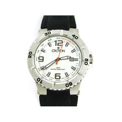 CROTON TACHYMETER BLACK RUBBER STRAP