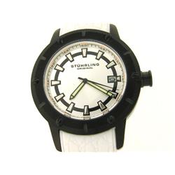 Stuhrling 621 Torino Sports Quartz White Band Mens Watch