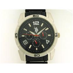 U.S. Polo Assn. Men's Gun Metal/Black Plastic Sporty Chronograph Watch