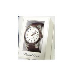 Kenneth Cole Stainless Steel Leather Strap Watch
