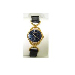 Gucci Gold Plated Leather Strap watch