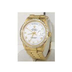 Rolex 18K Yellow Gold Diamond President Watch