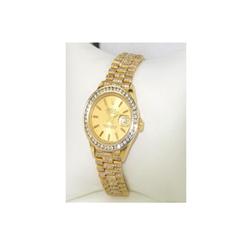 Rolex 18K Yellow Gold Diamond Ladies Watch