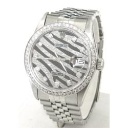 Rolex Stainless Steel Diamond DateJust Watch