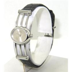 Milus Stainless Steel Leather Strap Watch