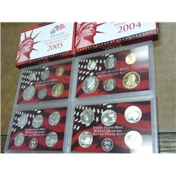 2004 & 05 US SILVER PROOF SETS 2 SETS