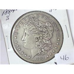 1884-S MORGAN SILVER DOLLAR