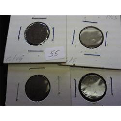 1902, 03, 06 & 07 INDIAN HEAD CENTS