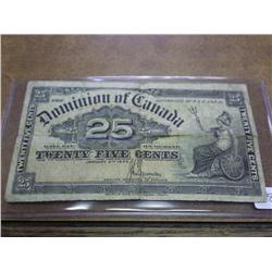 1900 CANADA 25 CENT NOTE