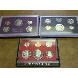 1972, 81 & 85 US PROOF SETS