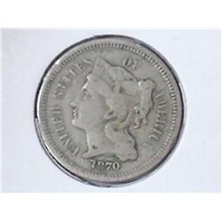 1870 THREE CENT PIECE (NICKEL)