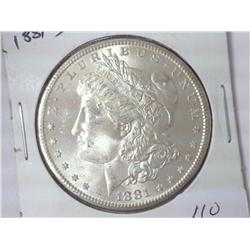 1881-S MORGAN SILVER DOLLAR (UNC)
