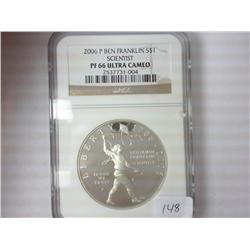 2006-P FRANKLIN "SCIENTIST" NGC PF66 ULTRA CAMEO