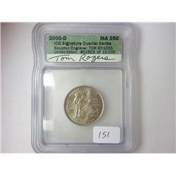 2000-D MASSACHUSETTS QUARTER ICG SIGNATURE SERIES