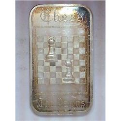 CHESS THE PAWNS 1 TROY OZ .999 FINE SILVER