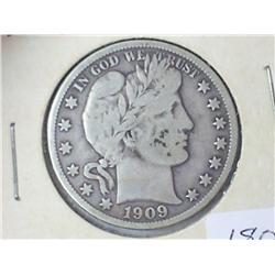 1909-O BARBER HALF DOLLAR (FINE)