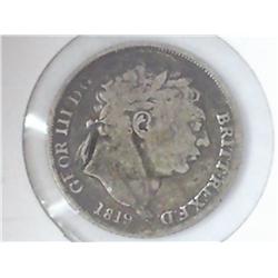 1819 GREAT BRITAIN SILVER 6 PENCE.0841 OZ ASW