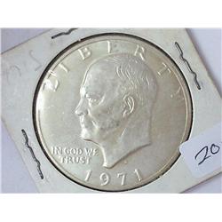 1971-S IKE SILVER DOLLAR (UNC)