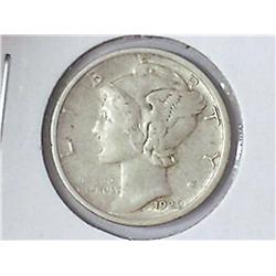 1929-D MERCURY DIME (EXTRA FINE)
