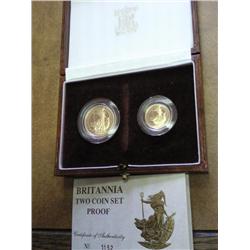 BRITANNIA 1988 2 COIN GOLD PF SET