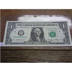 2006 NEAR SOLID SERIAL NUMBER $1 FRN (GEM CU)