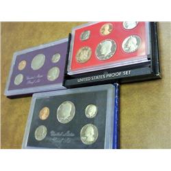 1982, 83 & 85 US PROOF SETS 3 SETS