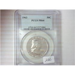 1963 FRANKLIN HALF DOLLAR PCGS PR66