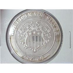 WORLD TRADE SILVER 1 TROY OZ .999 FINE SILVER