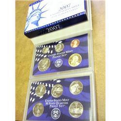2007 PARTIAL US PROOF SET MISSING DOLLARS