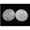 Image 1 : 1943-P/S WALKING LIBERTY HALF DOLLARS 2 COINS