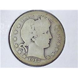 1912-S BARBER QUARTER