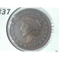1837 HARD TIMES TOKEN HT-45 (EXTRA FINE+)