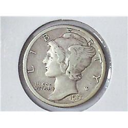 1917-D MERCURY DIME (VERY FINE)
